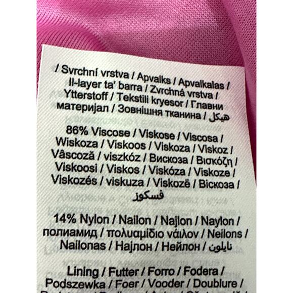 Vero Moda V-Neck Blouse Ruffle Details Lightweight Striped Pattern Pink S NWOT - Picture 8 of 8